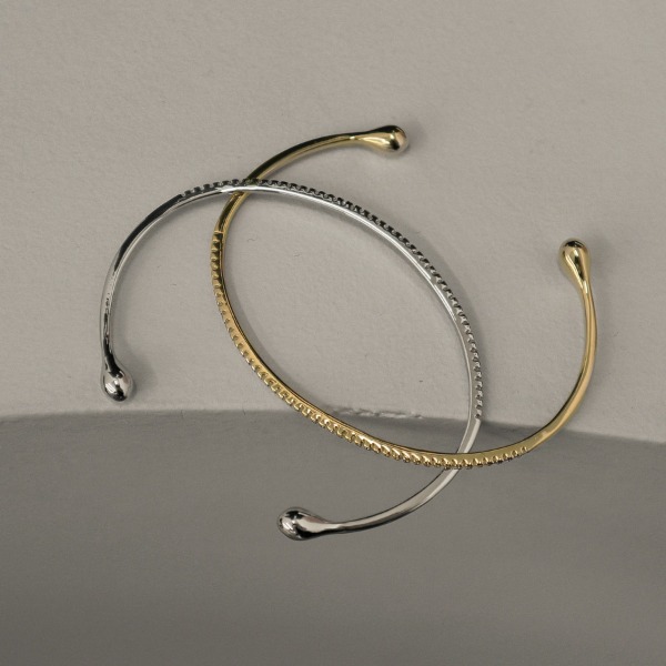 Studded Thin Metal Bangle Bracelet