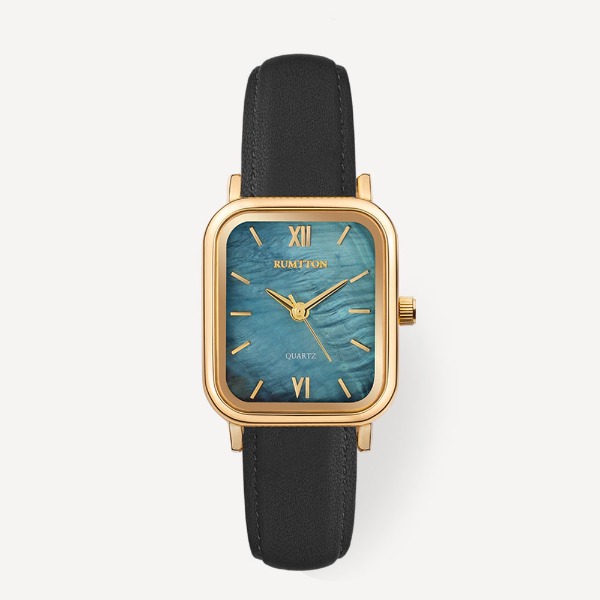 Harbor leather watch (하버 레더 워치) Blue Gold Black